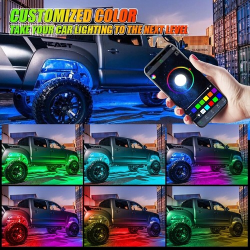 Tira de luz LED RGB 216 debajo del tubo del automóvil sistema de luz de neón debajo de la carrocería - Imagen 8 de 12