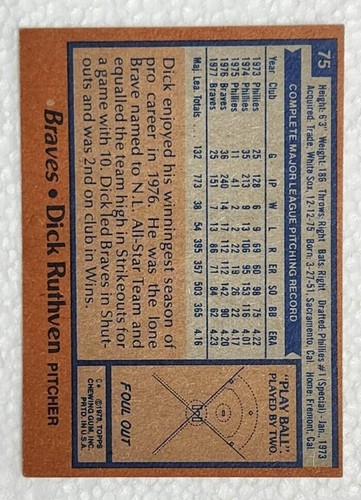 1978 Topps Baseball Set Break Pick Your Cards Finish Set 1-215 VG or Better - Picture 139 of 407