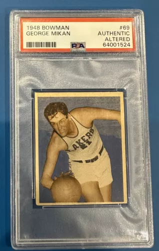1948 Bowman Basketball #69 George Mikan Rookie Card PSA Authentic Centered CLEAN
