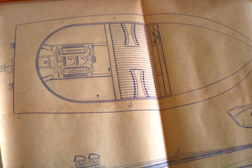 vintage original glen l rampage jet boat plans no.SKDV-470 and full size pattern - Foto 4 di 24