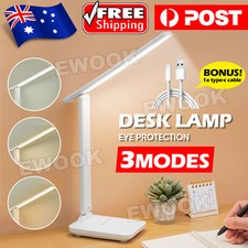 Touch LED Desk Lamp Bedside Study Reading Table Light Dimmable USB Rechargeable