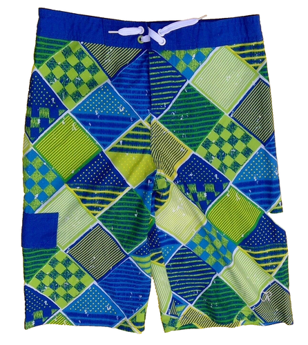 OP boy's XL (14-16) board swim shorts Ocean Pacific diamond pattern cargo pocket - Picture 1 of 7
