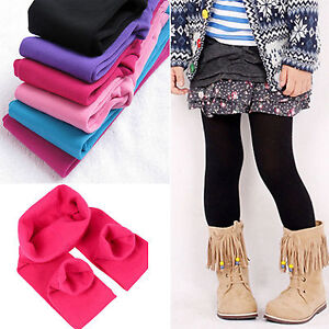3-12Years-Kids-Girls-Winter-Warm-Stretch-Thick-Full-Length-Leggings-Pants-Casual