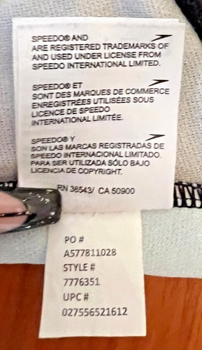 SPEEDO, Girl's 1-Piece Swimsuit, Thick Strap, Racerback, Kid's Size Large  - Picture 12 of 12