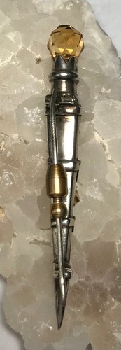 Viktorianische schottische Distel Sterlingsilber Citrin Achat Kilt Pin keltisch - Bild 4 von 4