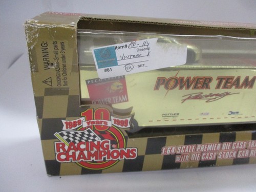 1999 Racing Champions Gold Transporter w/ Car POWER TEAM - 1 of 2499 - Picture 3 of 12