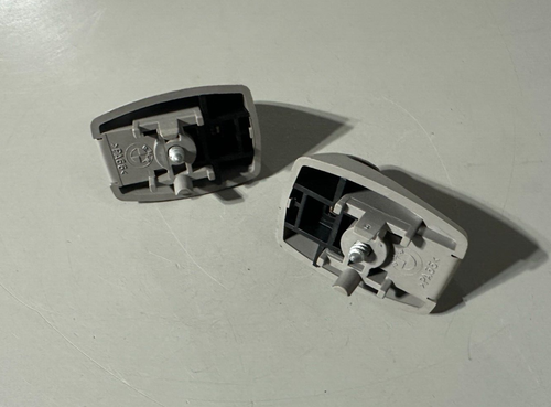 2012-2018 BMW F30 3 Series Sun Visor Shade Clip Set Clips Gray Grey OEM 12-18 - Picture 3 of 3