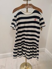 Girls Bonpoint Low Waisted Striped Dress