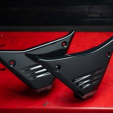Arlen Ness 03-601 Black Louvered Side Covers Harley FXR 82-49 99-00