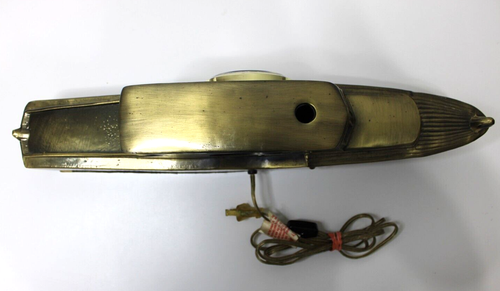 Vintage 1993 Sarsaparilla Art Deco Brass Ship Boat Clock Lamp 18" - Picture 12 of 17