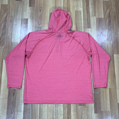Under Armour Sweater Mens Large L Pink Gray Loose Fit Outdoors 1/4 Sweatshirt - Picture 11 of 12