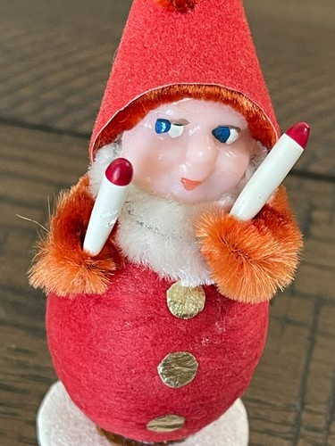 Figura Adorno Gnomo Navidad Piña Años 40 1950 Japón 2.5" - Imagen 5 de 7