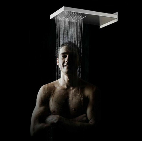 Thermostatic 3 Function Mixer Valve Rectangle Shower Head Hand Spray Faucet Set - Picture 4 of 10