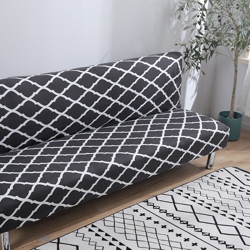 Armless Sofa Cover Futon Slipcover Stretch Folding Sofa Bed Couch Protector - 第 32/90 張圖片
