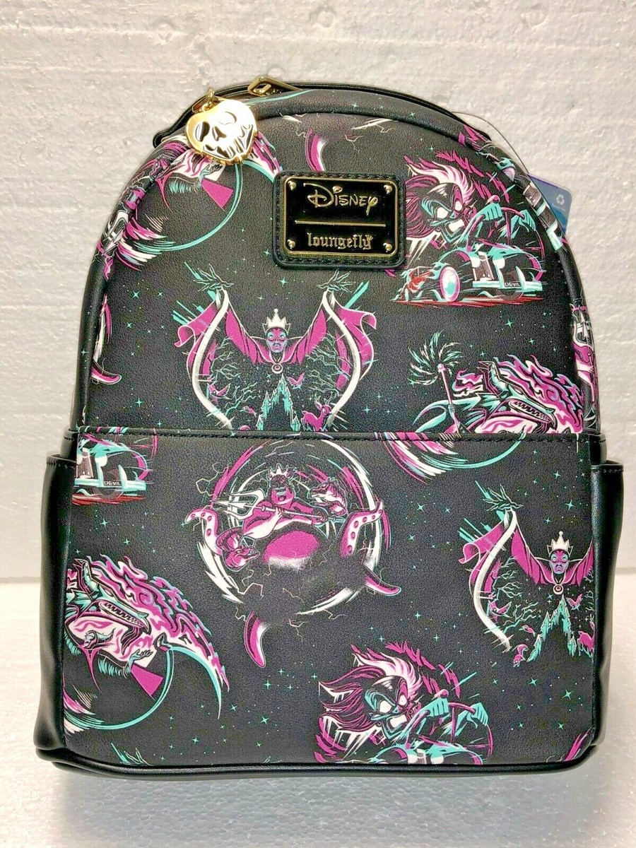 Loungefly Mini Backpack- DISNEY VILLAINS w/MALEFICENT URSULA  display picture 3