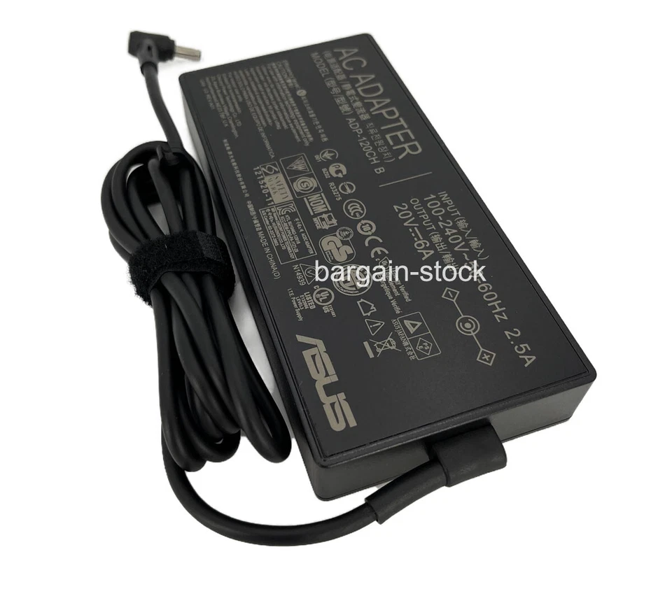 Cargador adaptador de corriente alterna 120 W para cable Asus ZenBook Flip 15 Q538EI Q538EI-202.BL Foto 4 de 4