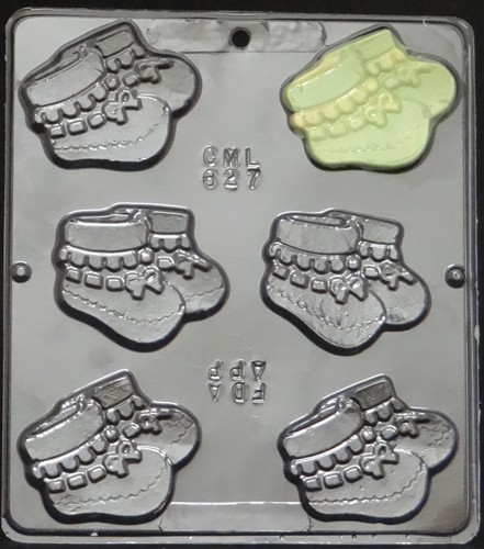 Baby Booties Schokolade Süßigkeiten Form Babyparty 627 NEU - Bild 1 von 2