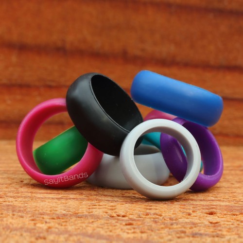 Two Womens Silicone Rings - Great Wedding Band Replacement for Active Livestyles - Picture 58 of 103