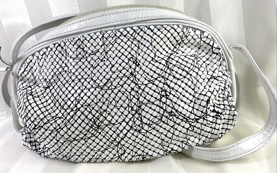 Vintage 90's Whiting and Davis White W/Black Accents Mesh