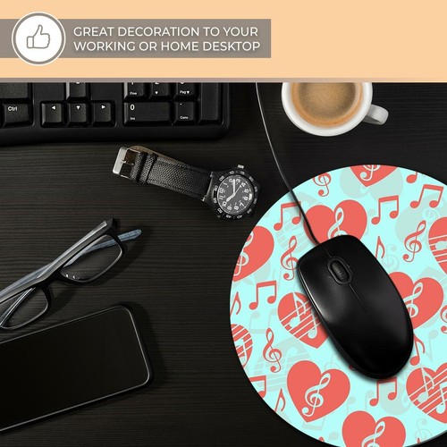 Round Mouse Mat - Musical Heart Music Love Band #45815 - 第 7/8 張圖片