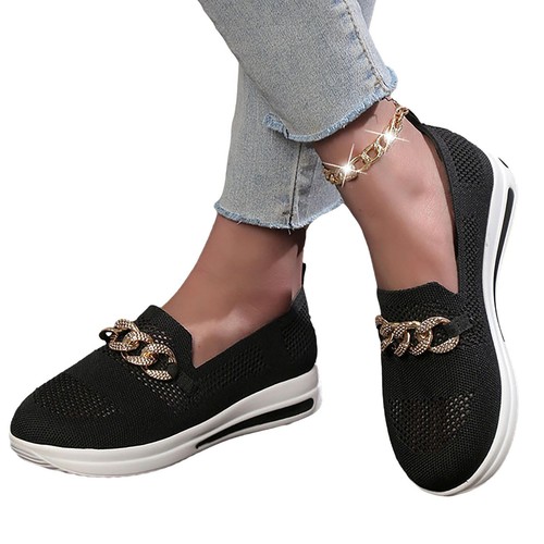 Women's Casual Slip On Walking Flat Shoes With Arch Support Shoes - Picture 4 of 43