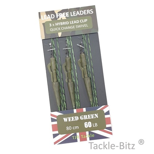 Carp Leaders Lead Free Hybrid Lead Clip Swivels Fishing Tackle 60LB 3 Pack Rigs - Picture 13 of 18