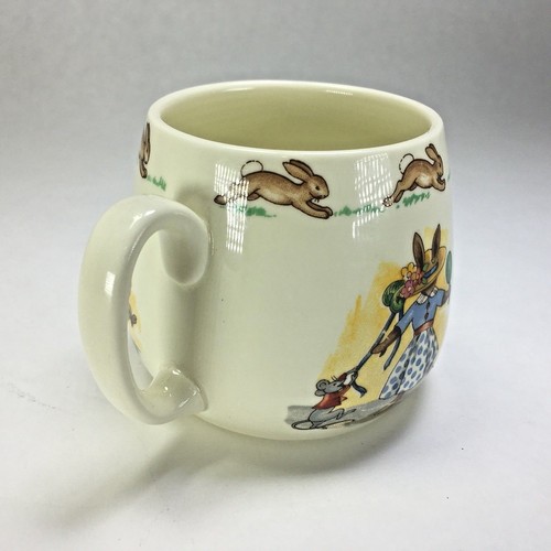BUNNYKINS 2 manijas Royal Doulton Don taza tienda probando sombreros hueso China - Imagen 7 de 12
