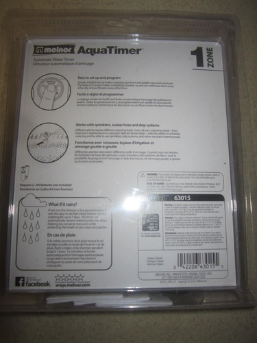 Melnor 63015 AquaTimer  1-Zone Automatic Water Timer NEW - Picture 2 of 5