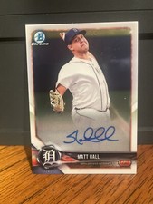 2018 Bowman Chrome Prospects Autographs Matt Hall Auto Tigers 3952
