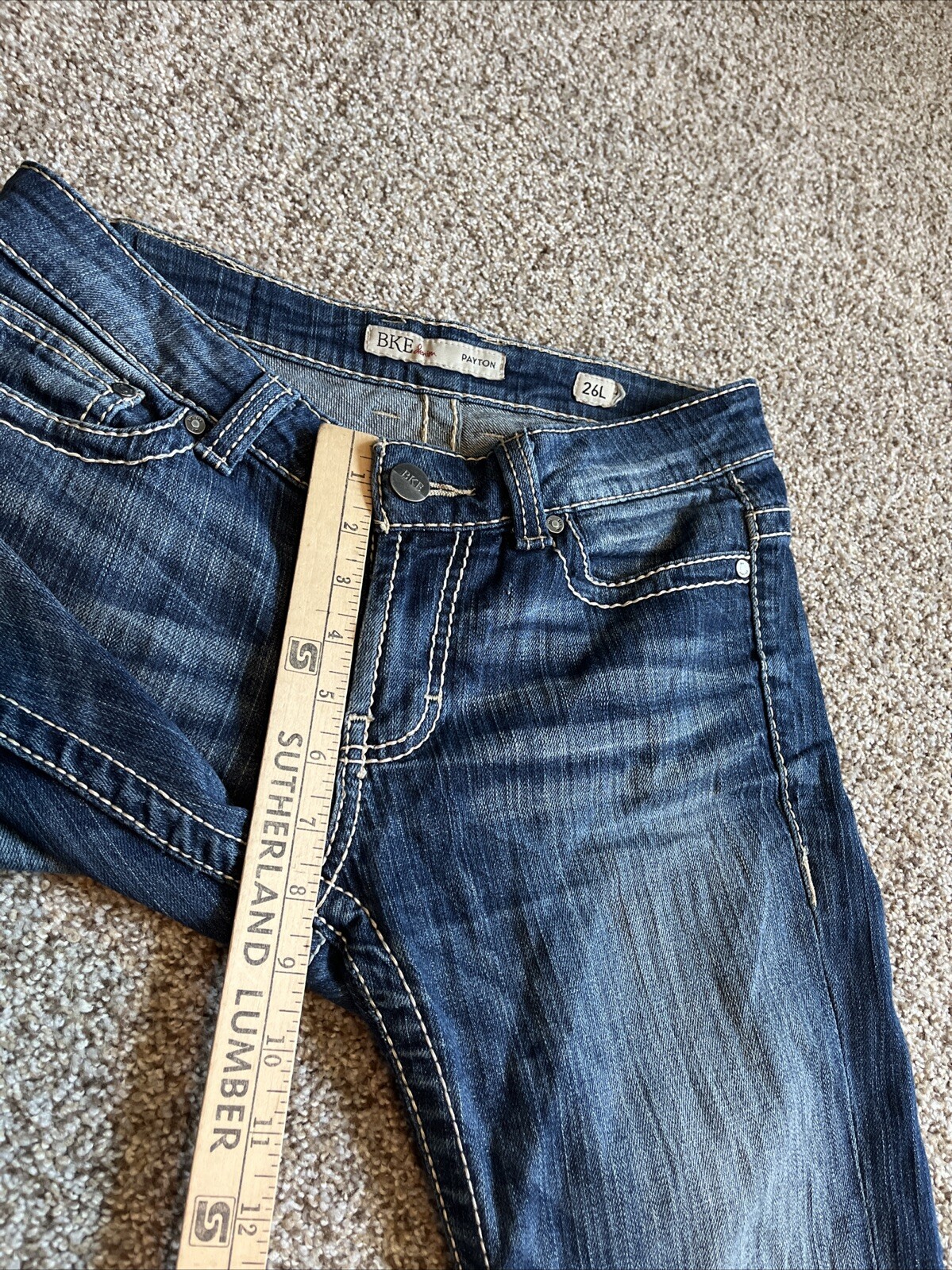 BKE Jeans Women Size 26X33.5 Actual 29 x 30 Payton Bootcut Denim Jeans - View 8