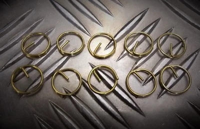 Genuine British Military Issue Metal Button Rings ½" Diameter Set of 10 - NEW