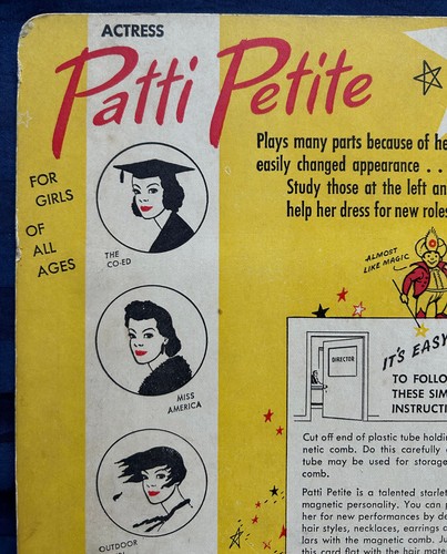 Patti Petite Magnetic Beauty Parlor Toy Includes Magnetic Comb Vintage - Picture 13 of 16