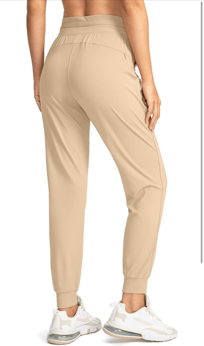 NEW Joggers Pants Zipper Pockets High Waisted Athletic Tapered S - Imagen 3 de 8