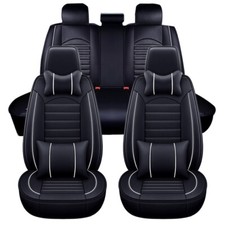 5-seats Car Seat Covers Leather Protectors Frontrear Cushion Full Set Universal