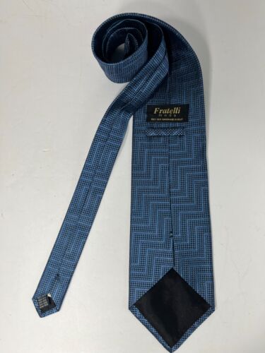 Corbata Fratelli Moda 100 % seda para hombre 57" - Corbata azul elegante - VALOR $$ - Imagen 3 de 3