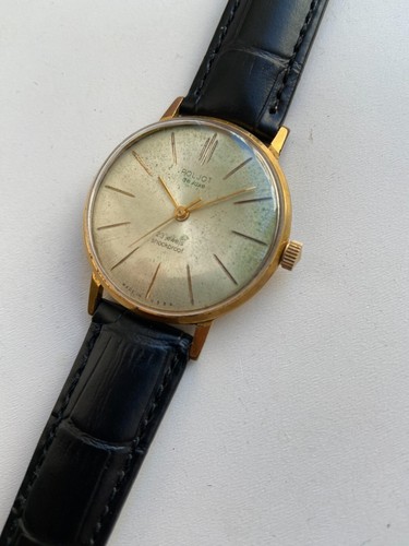 Vintage RARO HERMOSO RELOJ PULSERA POLJOT 23 JOYAS oro au 20 URSS DE LUXE 2209 - Imagen 7 de 21