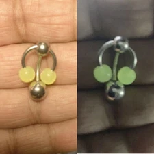 Glow in the Dark HORSESHOE & BARBELL COMBO Handcrafted 14g VCH Door Knocker.