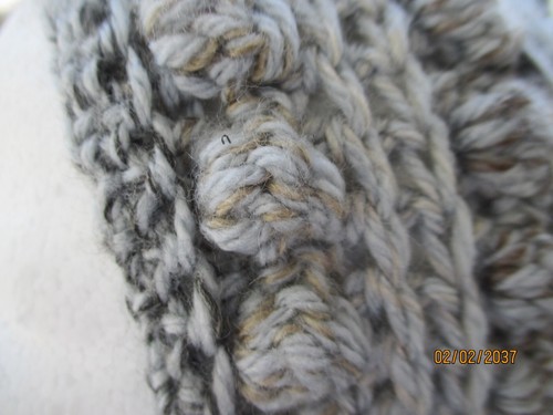 Ladies' Hand Crocheted Beanie Hat Shades of GREY 100% Acrylic Adult Size - Picture 2 of 9