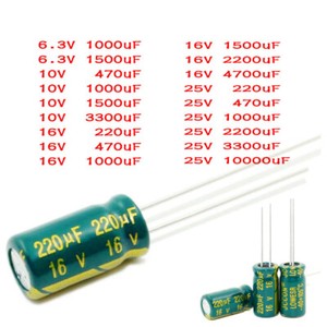 20PCS 6.3V 3300uF High Frequency LOW ESR Radial Electrolytic Capacitors 10x20mm