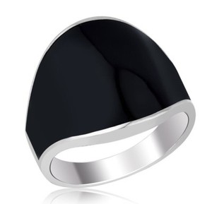 TURKISH JEWELRY HANDMADE 925 STERLING SILVER BLACK ONYX MEN/'S RING SIZE 8.75 USA