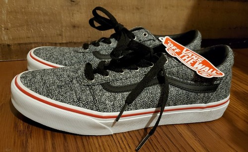 Vans Ward Off The Wall Skate Shoes Sneakers Gray Black White Youth Size 7 - NIB - Picture 8 of 11