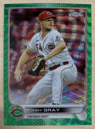 SONNY GRAY - 2022 Topps Chrome GREEN WAVE REFRACTORS [87/99] #76 - REDS - Picture 1 of 2