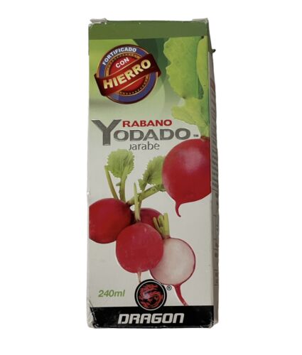 Drago Rábano Yodado Jarabe, RADISH SYRUP Fortified with IRON 240mL NEW - Picture 20 of 20