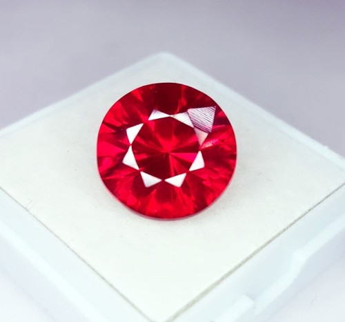 Natural Padparadscha Zafiro 12 mm Gemas Sueltas Certificado Corte Diamante Re... - Imagen 12 de 12