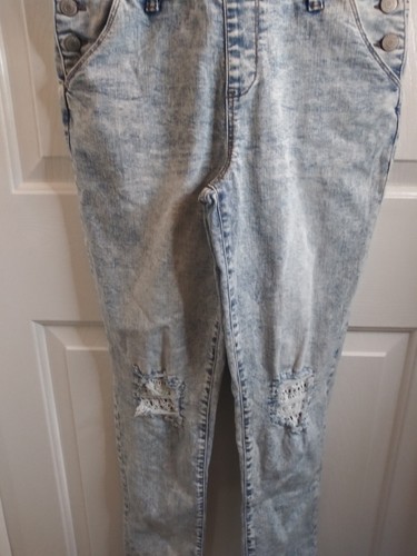 Girls Jean Overalls Size 16. Disstressd nice overalls - Picture 5 of 15