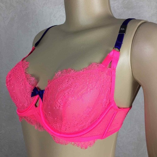32D Victoria’s Secret Hot Pink Very Sexy Demi Bra - Picture 1 of 3