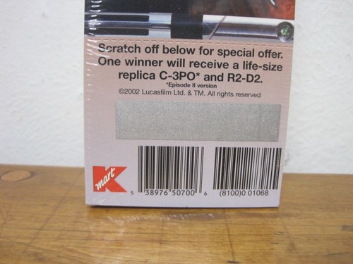 NOS Sealed Pack Kmart Star Wars Attack of the Clones Unused Scratch Off Cards - Picture 2 of 11