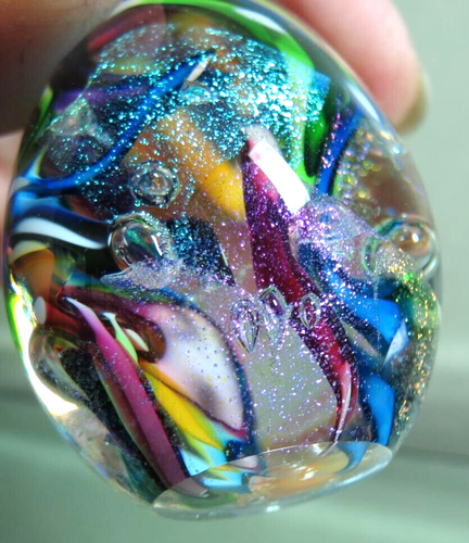 Huevo dicrotico multicolor Glass Eye Studio alrededor de 2005 - Imagen 10 de 14