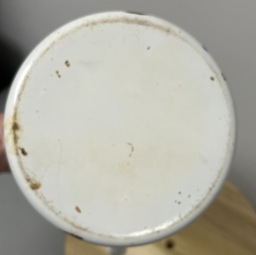 Vintage/Antik weiß Emaillegeschirr groß Kaffee/Teekanne Landhaus Kern Bauernhaus Camping - Bild 10 von 12