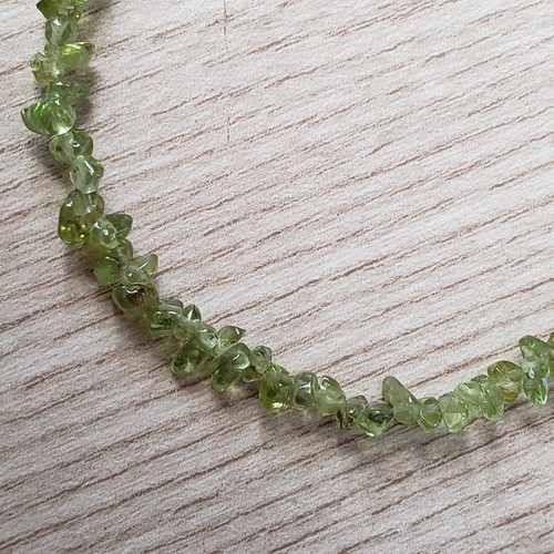 Hand- Made GENUINE * PERIDOT STONE * BRACELET 7" Long ,3-5MM - USA - Picture 5 of 8